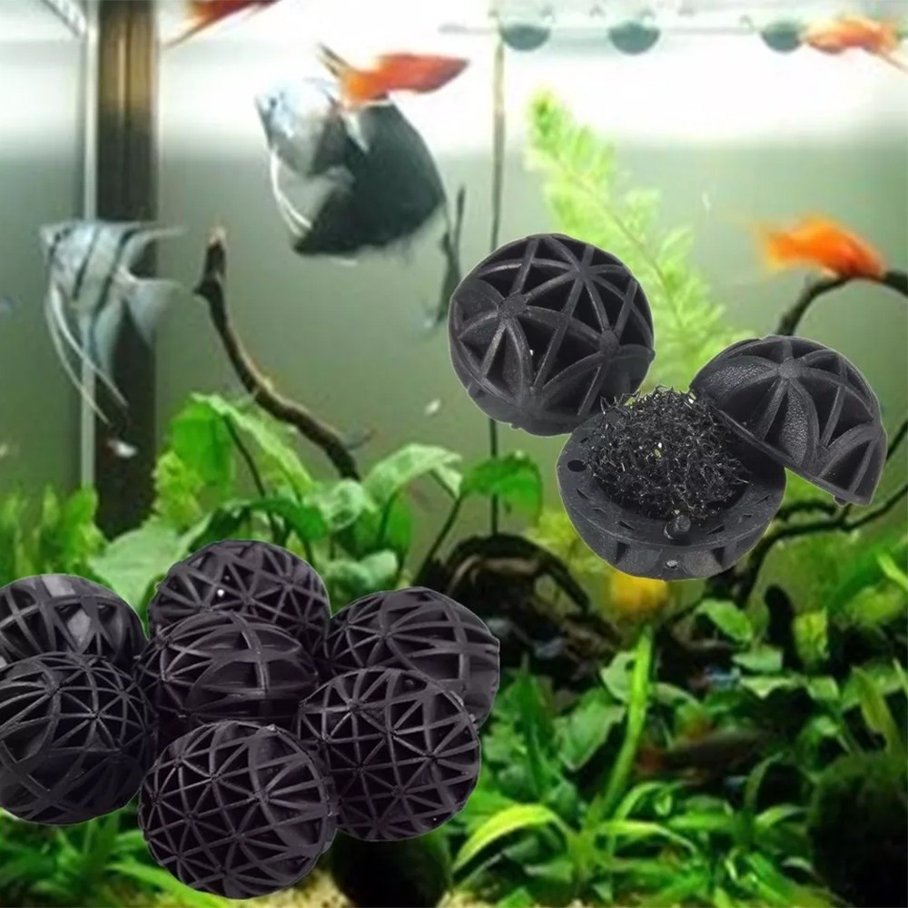500PCS Aquarium Bio Balls Filter Media Wet/Dry Fish Pond Reef Fish Tank Filter