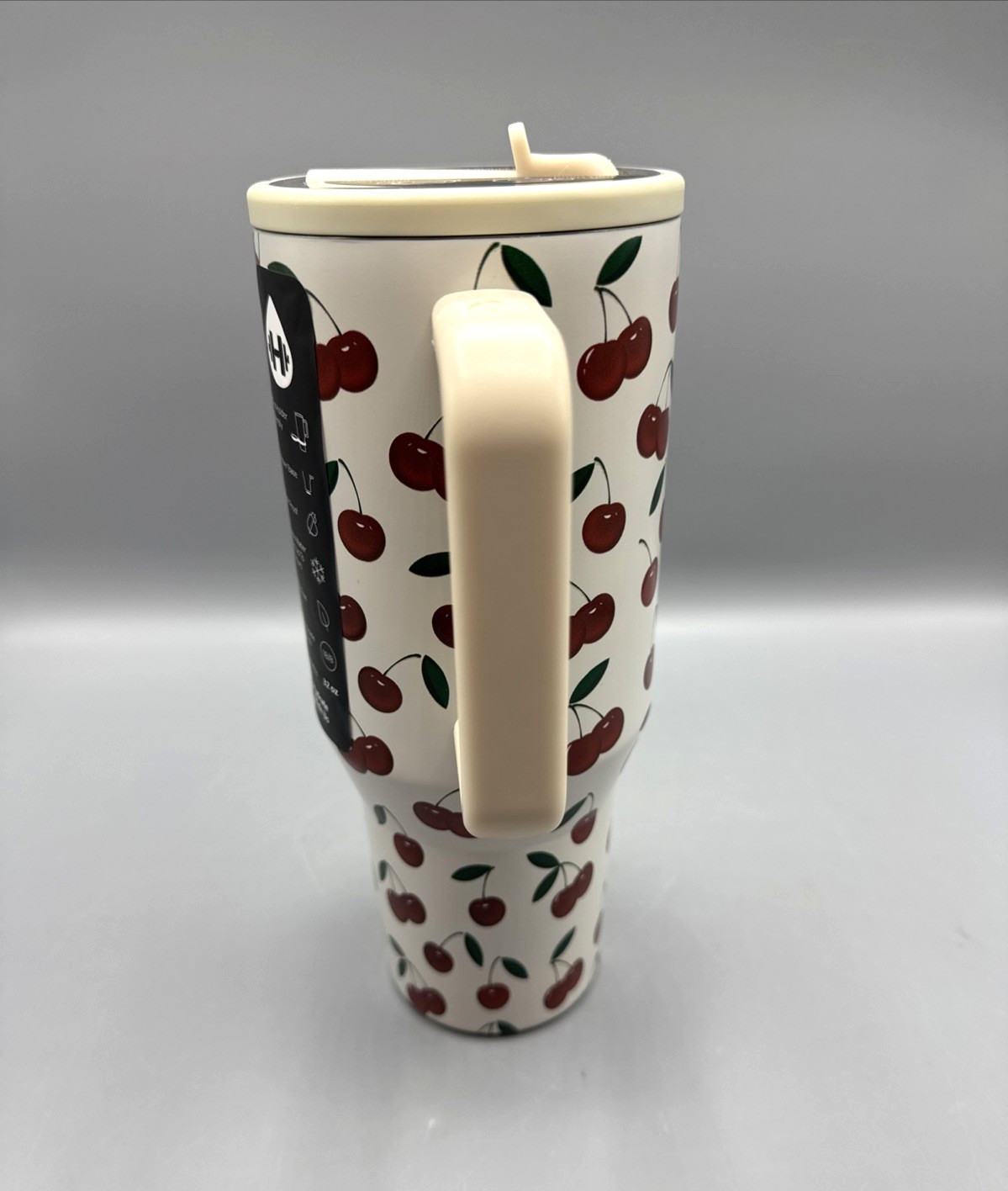 Cherries Hydrojug Traveler 32oz stainless steel water bottle