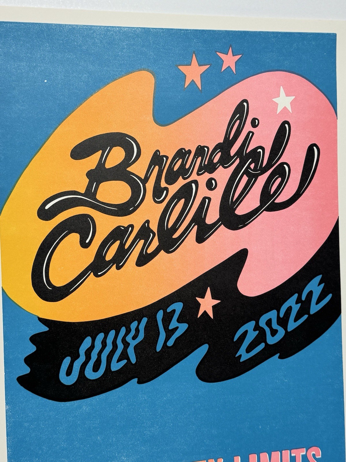 Brandi Carlile Poster Austin TX Moody 2022 Official #’d Letterpress RARE X/300