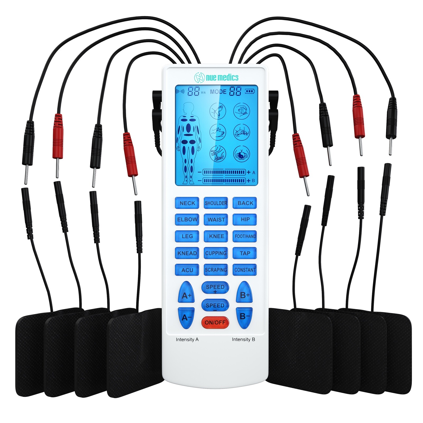 Tens Unit Muscle Stimulator Electro Pulse Massager Full Body 4 Channel Device