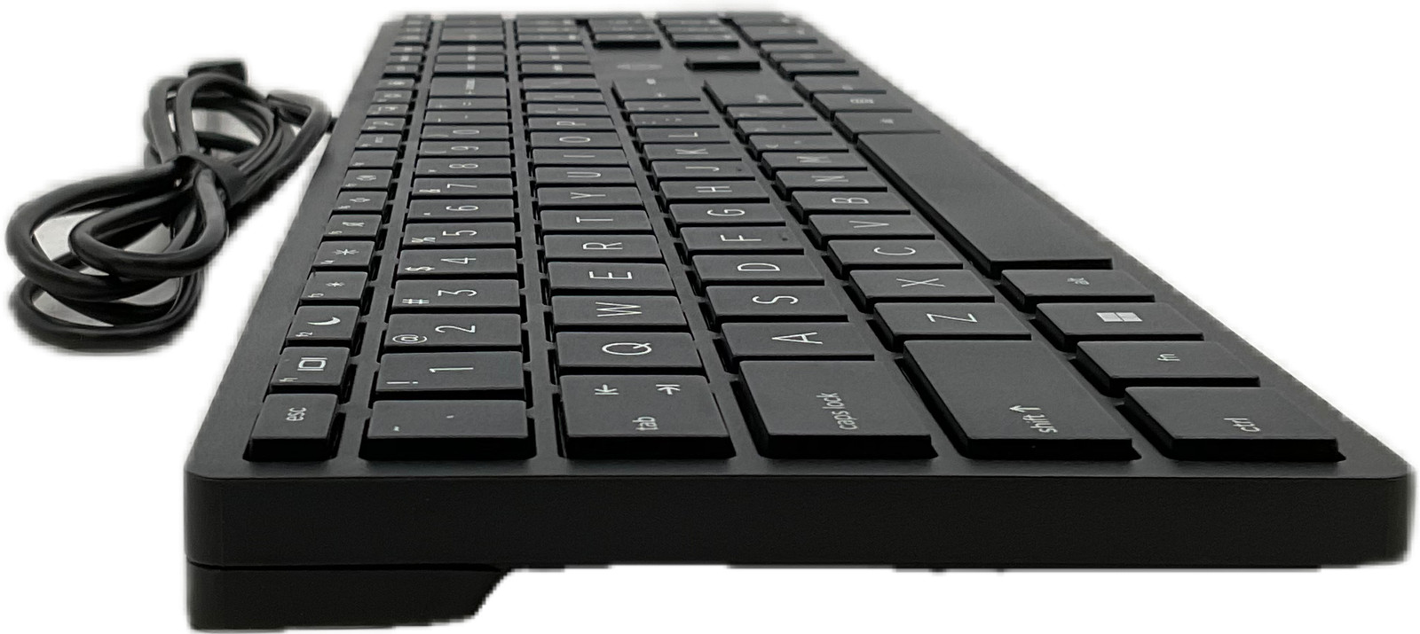 HP 320K Slim Wired USB Desktop Keyboard Black QWERTY English L96909