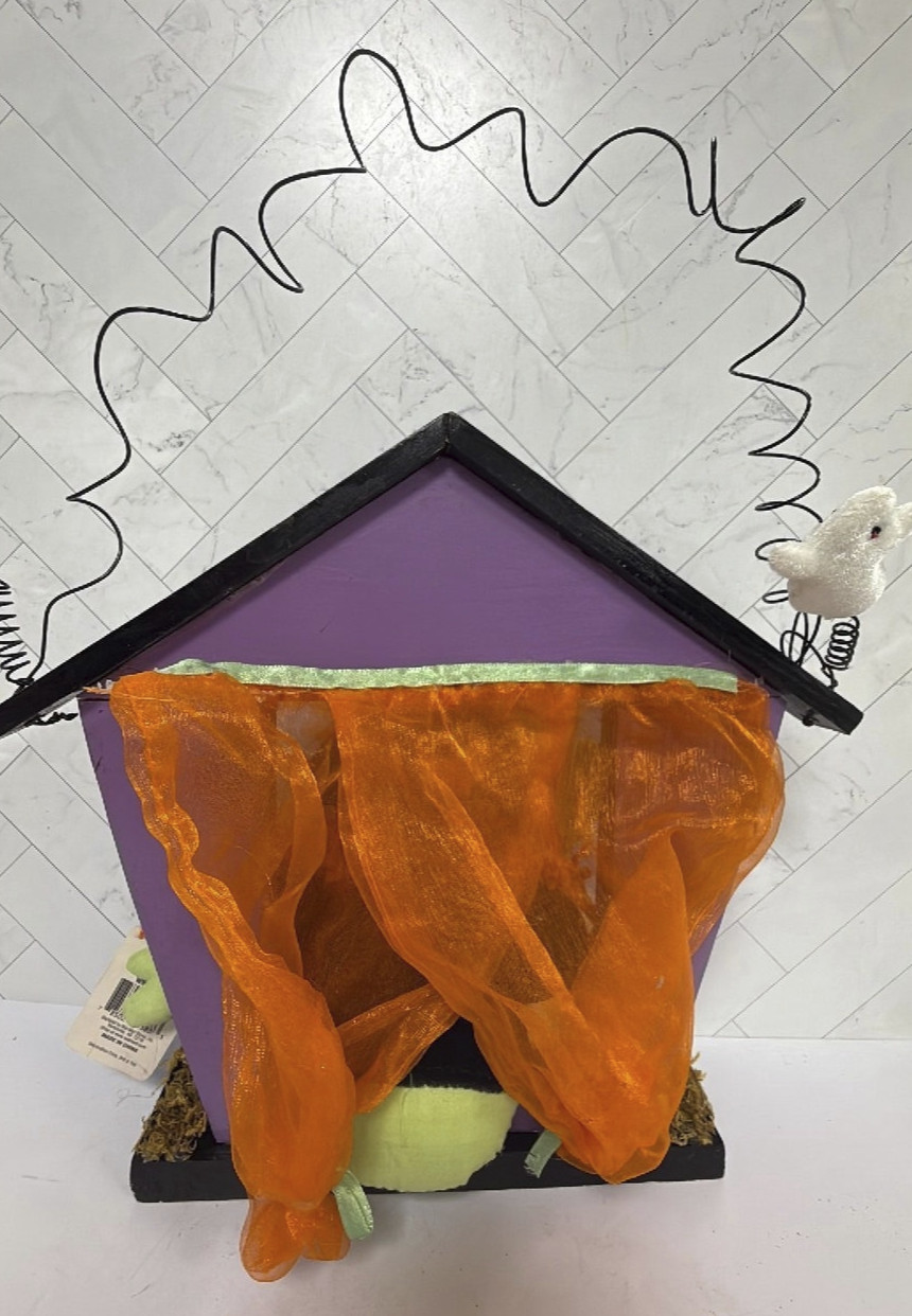 Vintage 90s Walmart Happy Halloween Witch Free Wall Free Standing Decor