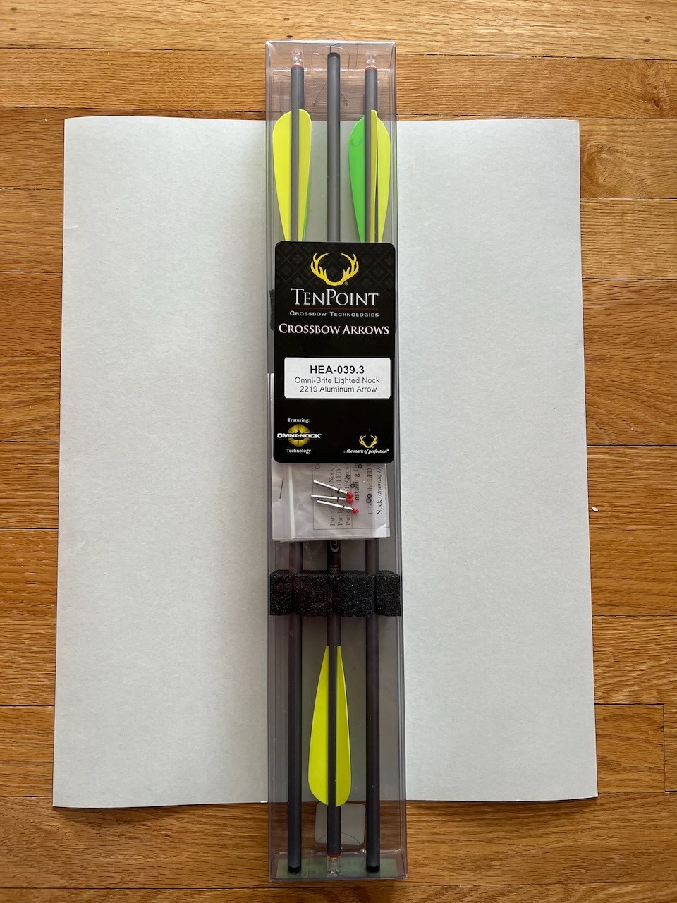 TENPOINT 20 inch AluminumCrossbowArrows  XX75Magnum w/ OMNI-BRITE LIGHTED NOCKS