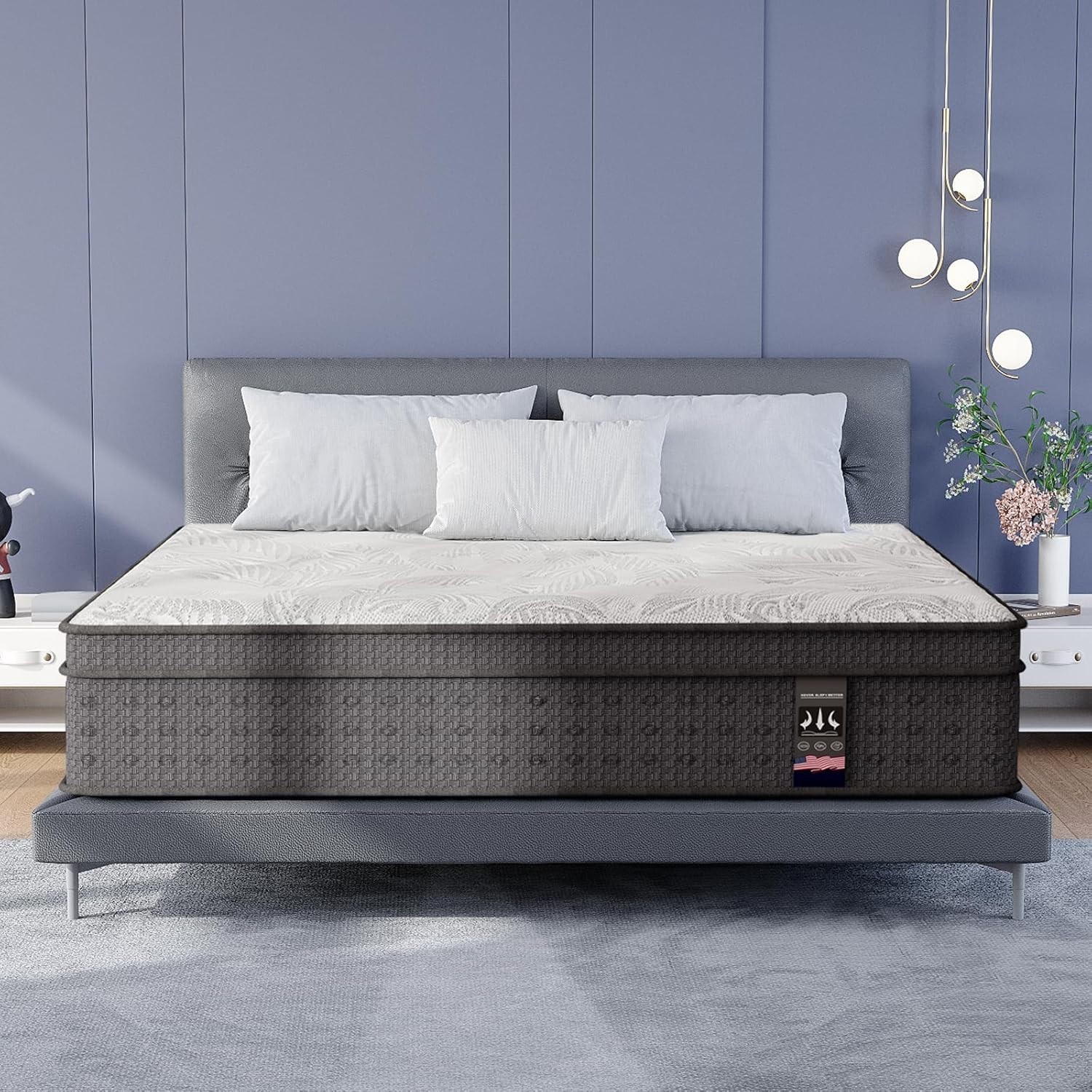 6"10"12"14" Twin Full Queen King Mattress in a Box Hybrid Spring Gel Memory Foam