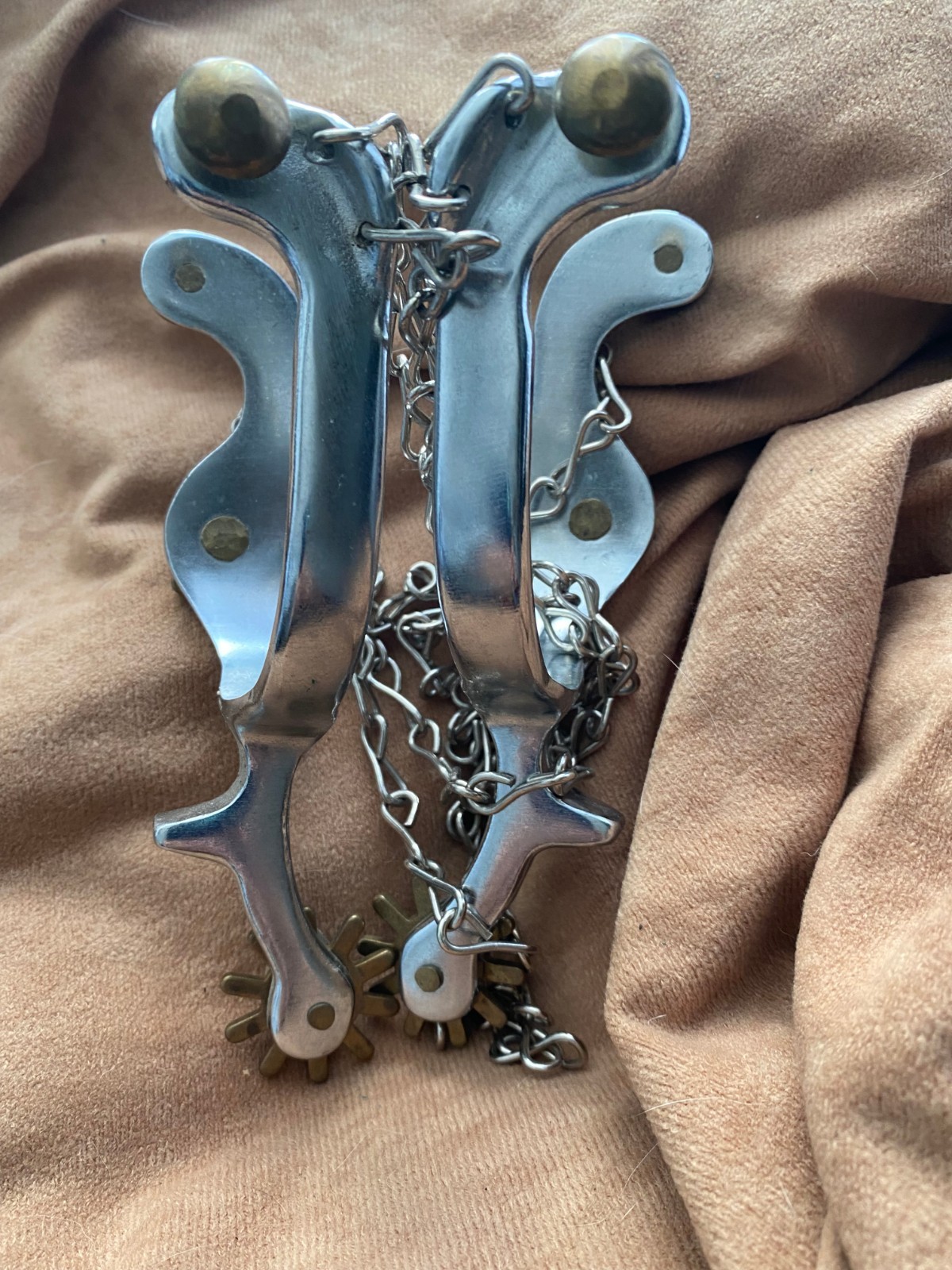 Vintage Style Horse head used western spuurs FREE SHIPPING