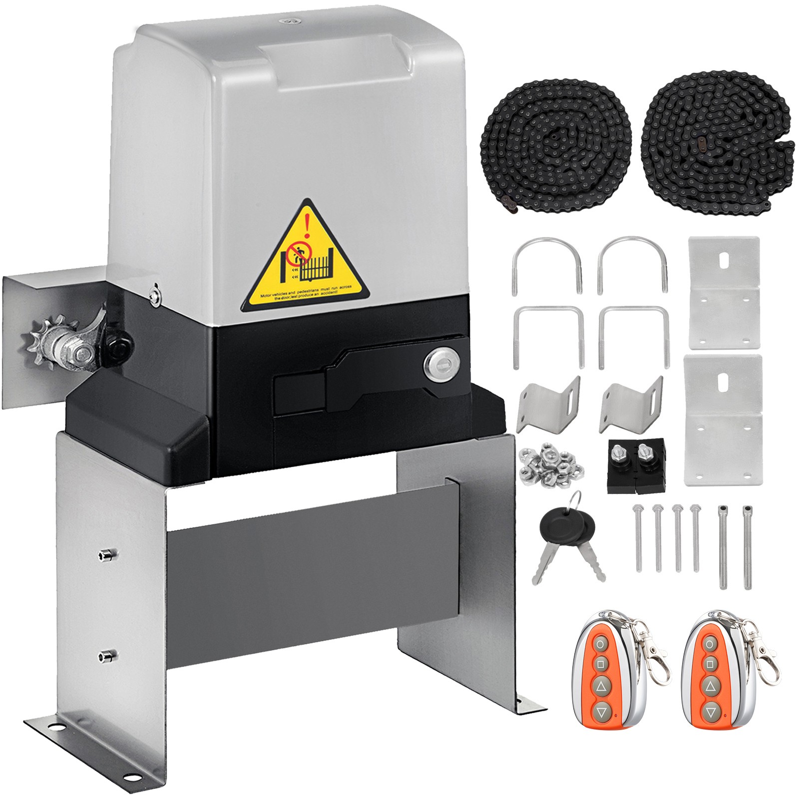 1400Lbs Automatic Sliding Gate Opener Electric Door Operator w/ 2 Remotes