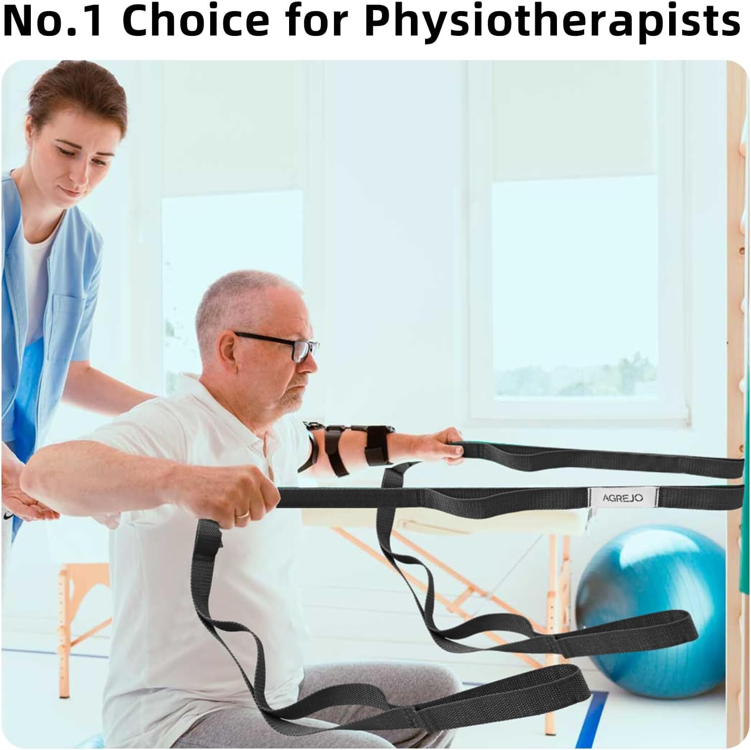 Stretching Strap Yoga Strap for Physical Therapy Stretch Out Straps for Home ...