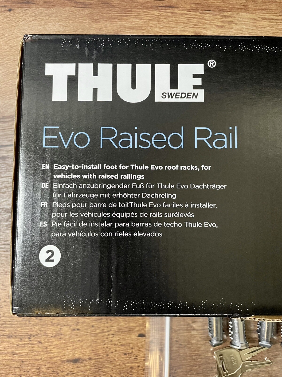 Thule Evo Raised Rail Foot Pack 710405 + Thule Metal Locks (Free $74.95 Value)