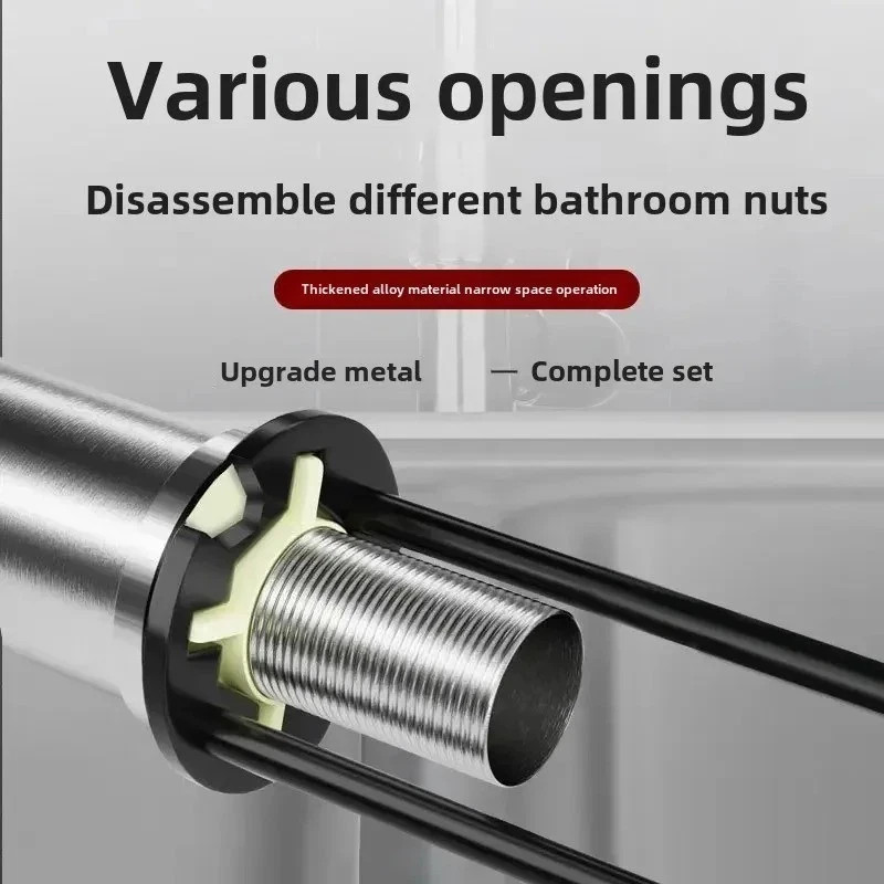 Multifunctional Sink Wrench Set, 2-Pack Basin and Faucet Wrench Tool with Fou...