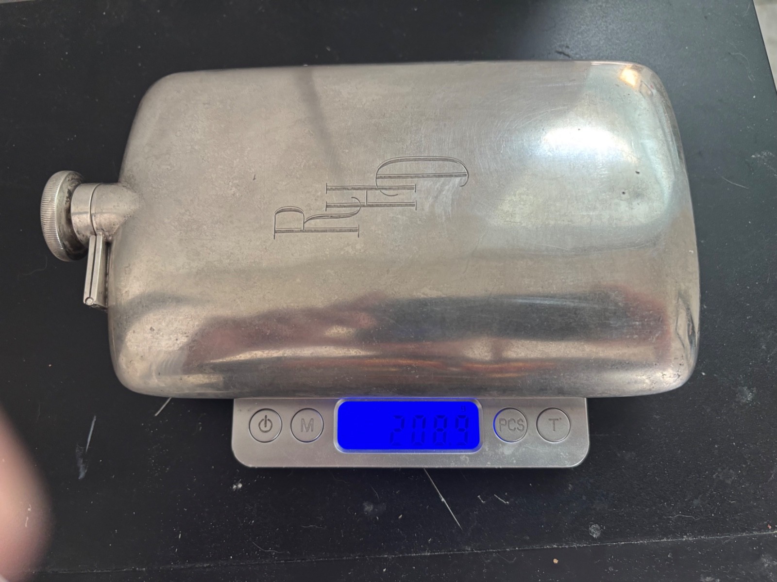 Sterling Silver Large Flask 6.7 Troy Ounces