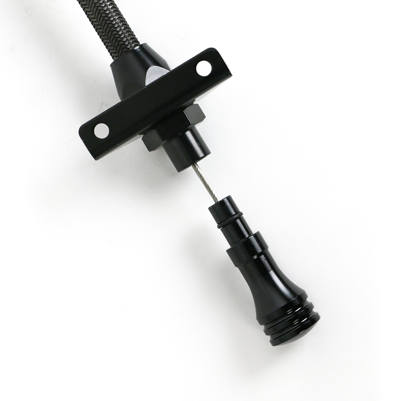 Firewall Mount Transmission Dipstick Black Compatible with GM 4L80E, LS Engines