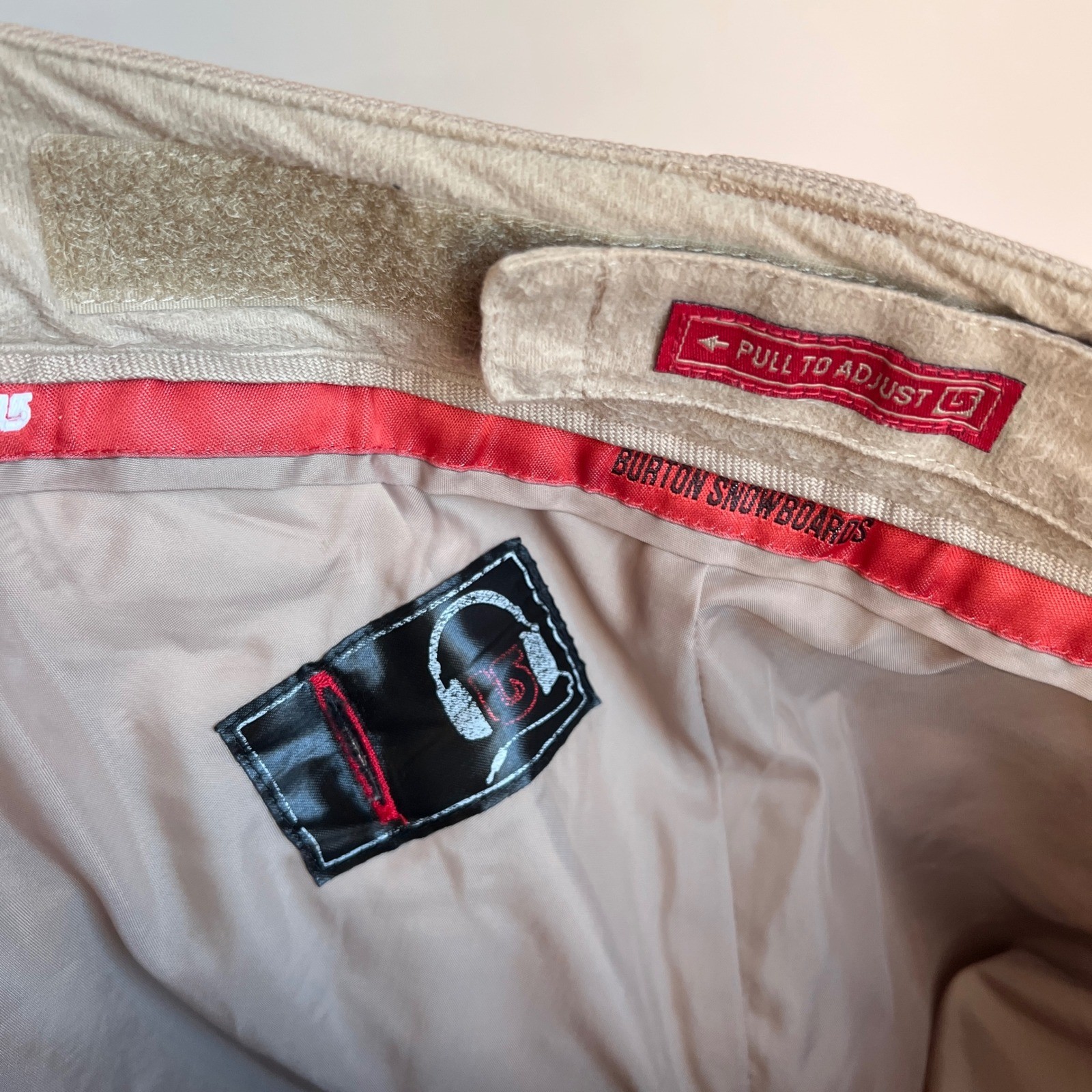 Burton Dryride baggy snowboard pants men's small tan cargo