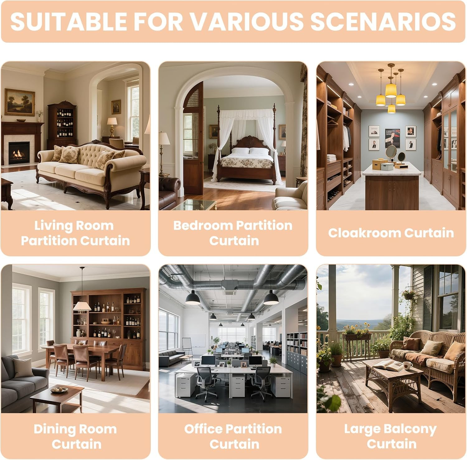 Accordion-Style Room Divider with Ceiling Track Foldable Partition Curtain Easy