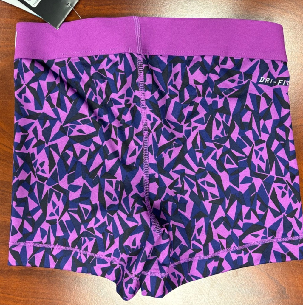 NEW! NIKE PRO Women's 3.0" COMPRESSION Run Shorts- XS -Purple/Printed 777492-556