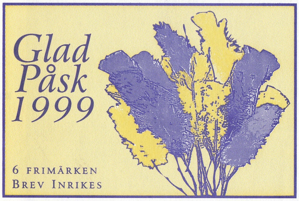 Sweden #2322b Easter Eggs Complete Booklet Postage Stamps 1999 Mint NH