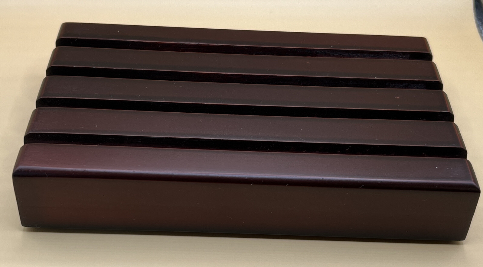 * Challenge Coin Display Stand Rack, Solid Wood, Mahogany color holds 16 Coins