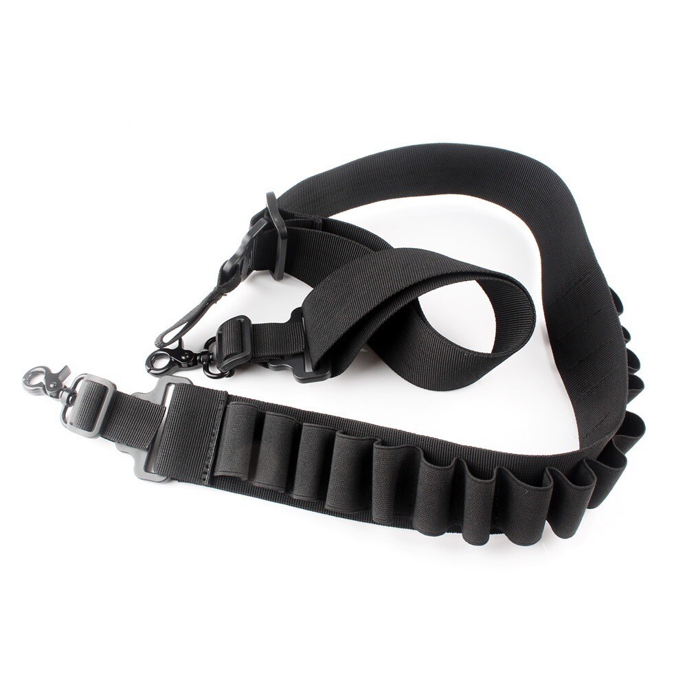 Tactical Shotgun Sling 15 Shell Ammo Holder Bandolier12/20Ga Shotgun Shell Sling