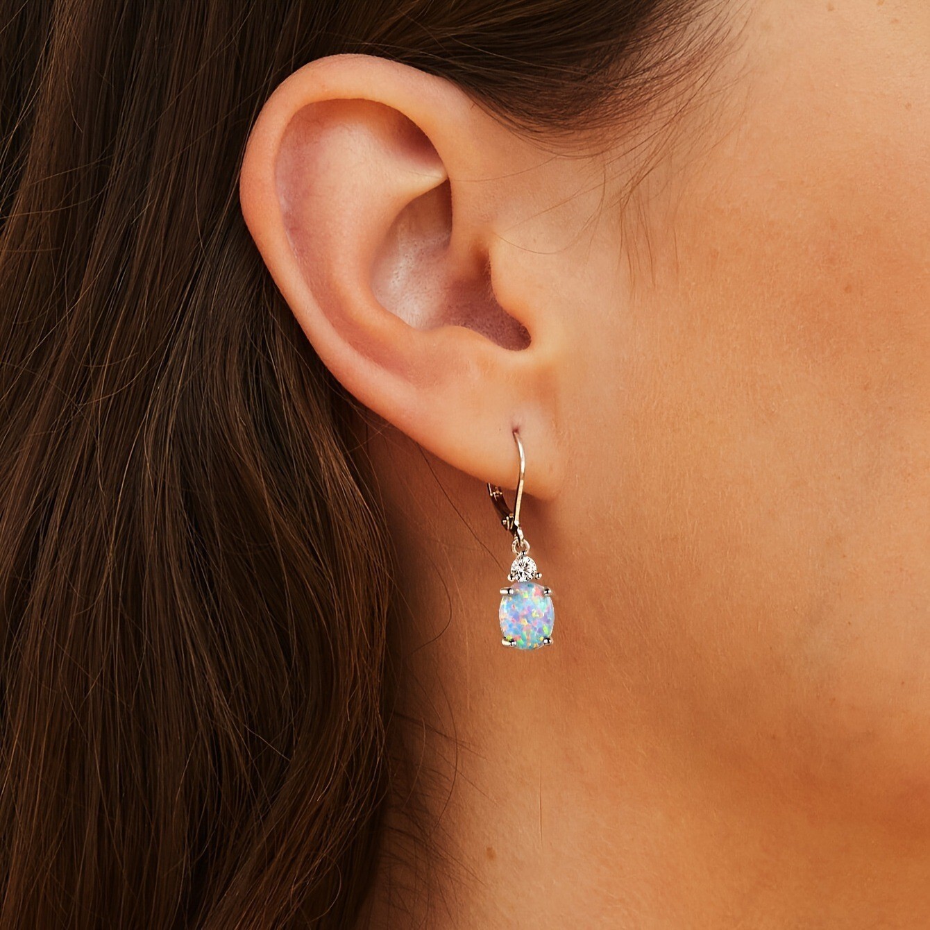 925 Silver Fire Opal Dangle Drop Earrings Healing Dainty Minimalist Earrings