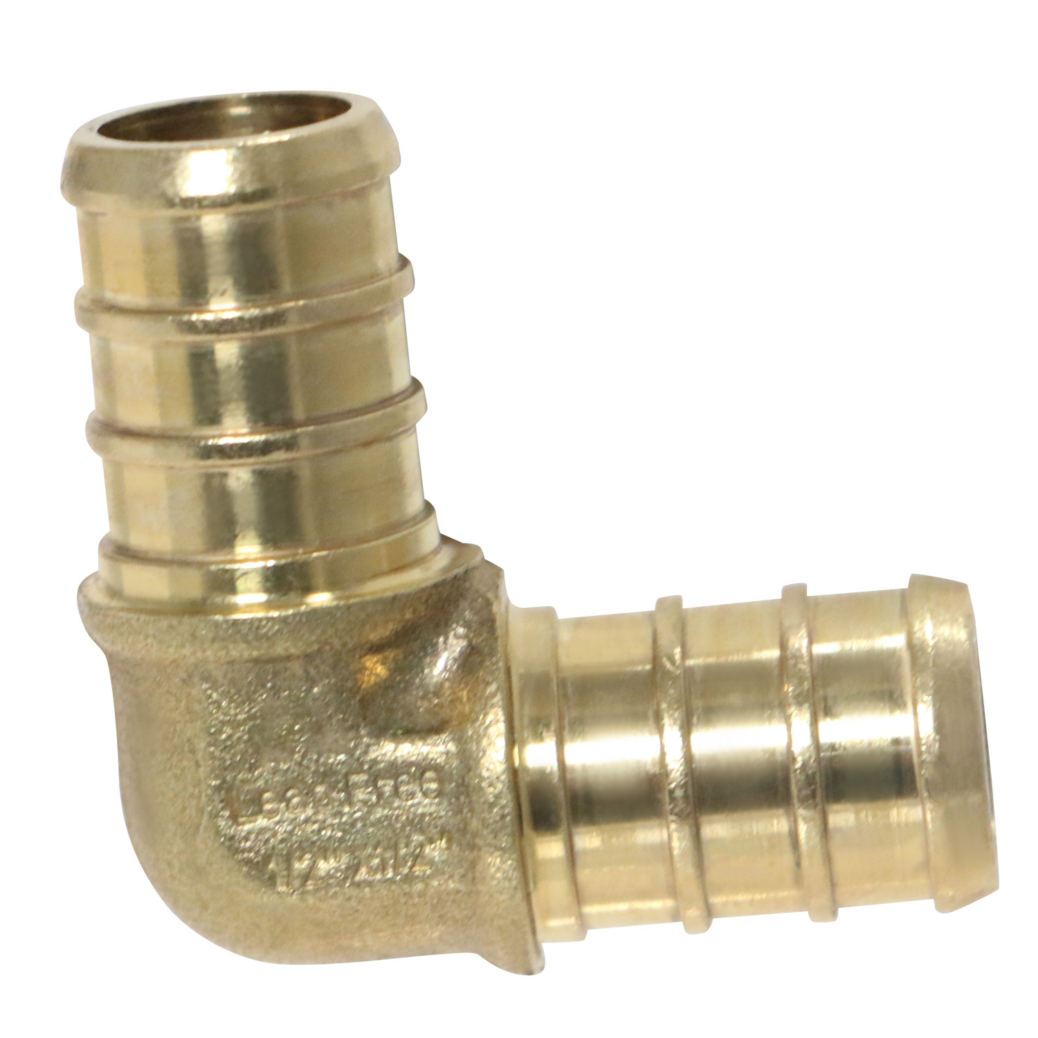 100 Pack XFITTING 1/2" PEX-B Elbow - Brass Crimp Fittings , Lead Free Brass