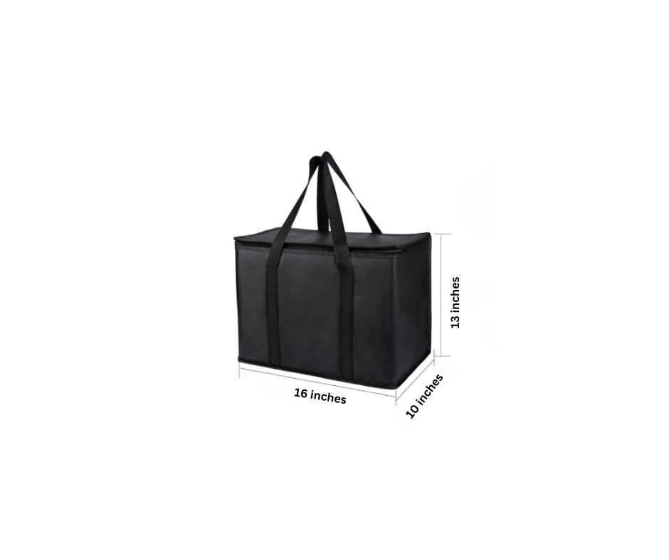 X-Large Reusable and Insulated Cooler Bag - Black (2-PACK)