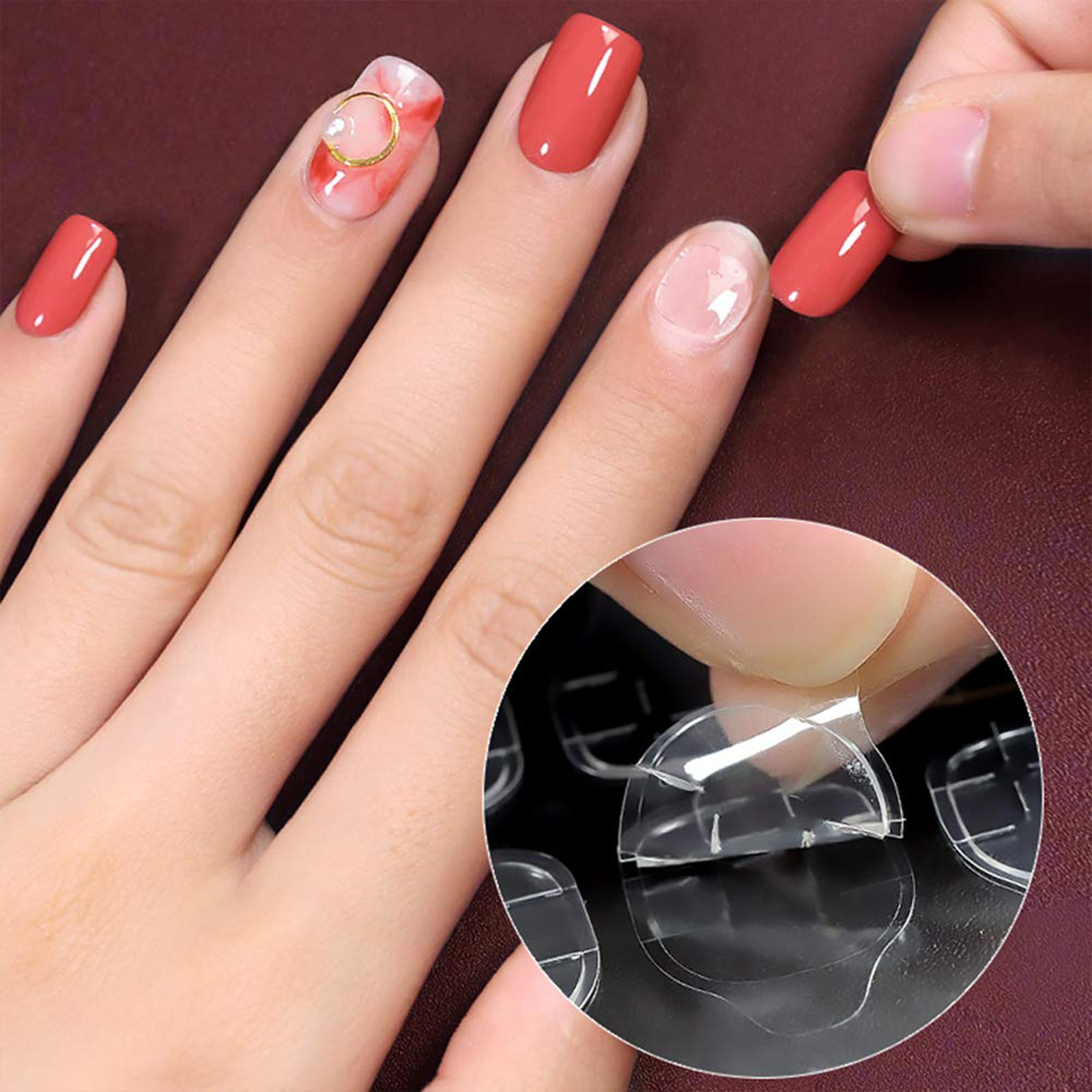 Double-Sided Nail Glue Tape Sticker Adhesive Tabs for Press on Nails 3-40 Sheet