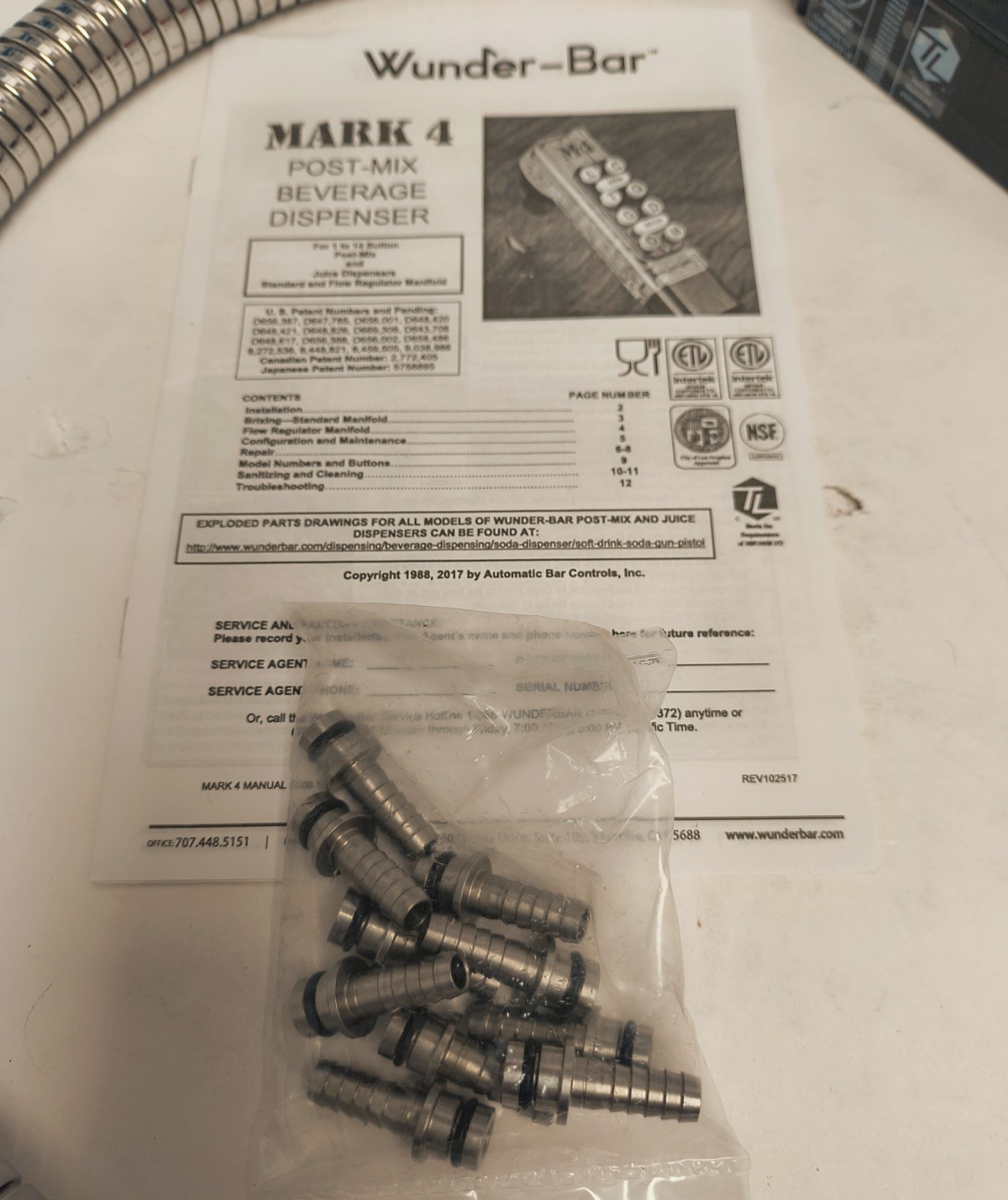 1 New BARGUN,M4,10BTN,W/O MANIFOLD,6FT, R ED, II.5 / M4-10620RSN6