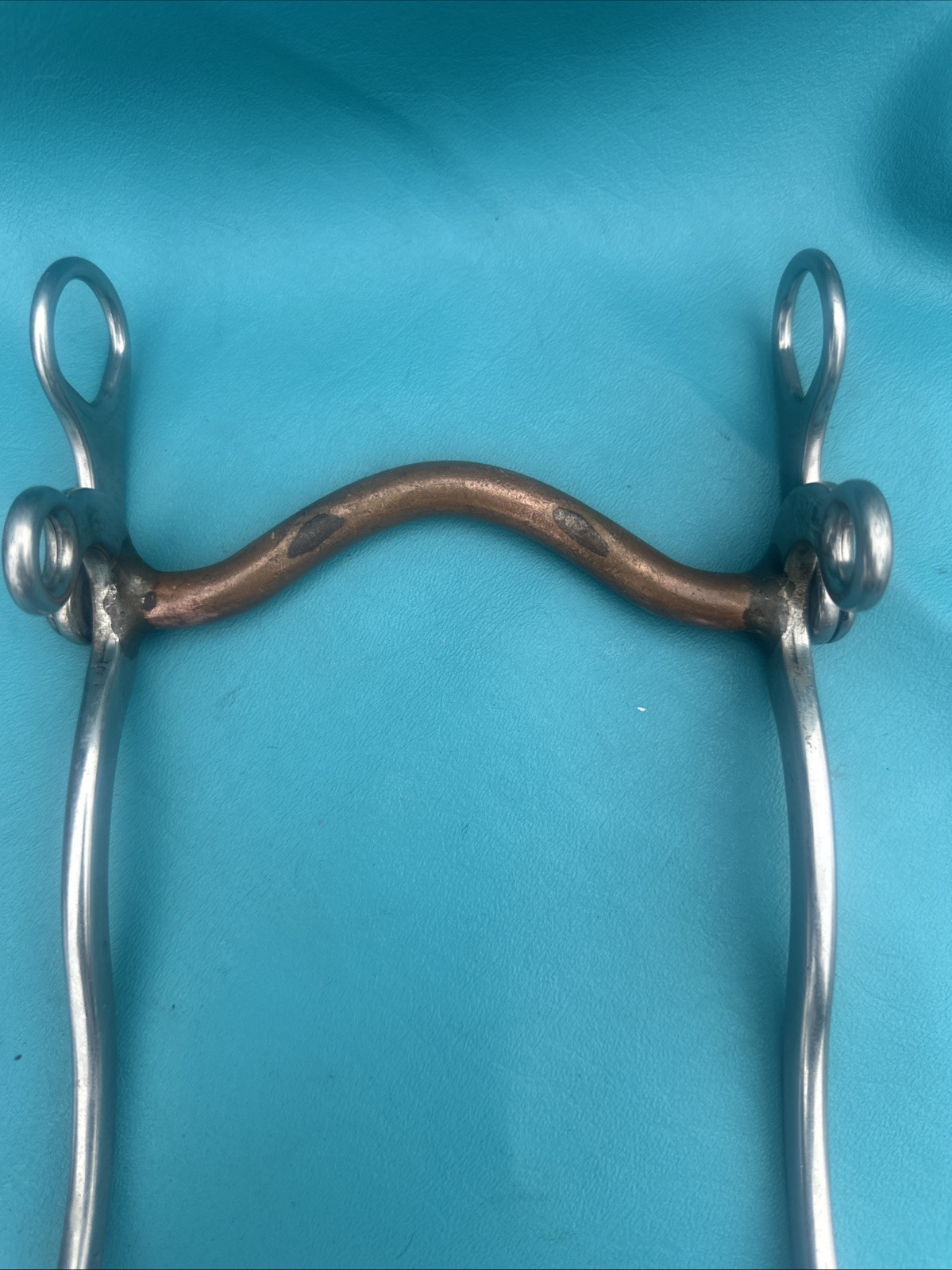 ED SIMS Maker Mark 5” Copper Mouth- Swinging Curb Bit SS Shanks Rare!