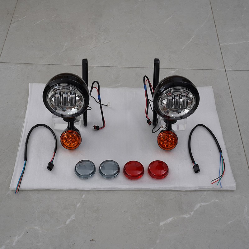 LED Spot Fog Light Turn Signal Assembly Fit For Harley Street Glide 1994-2023 US