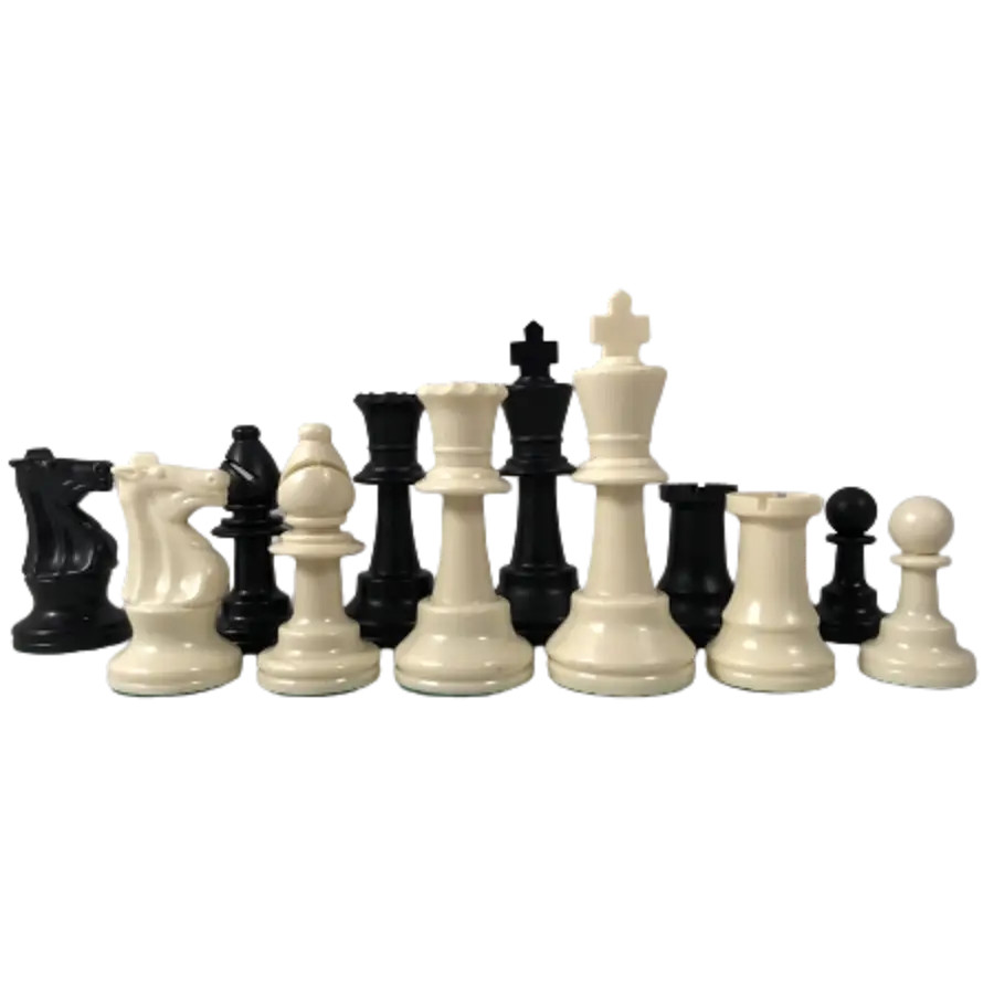 Triple Weighted Club Special Plastic Chess Set - Gloss Finish
