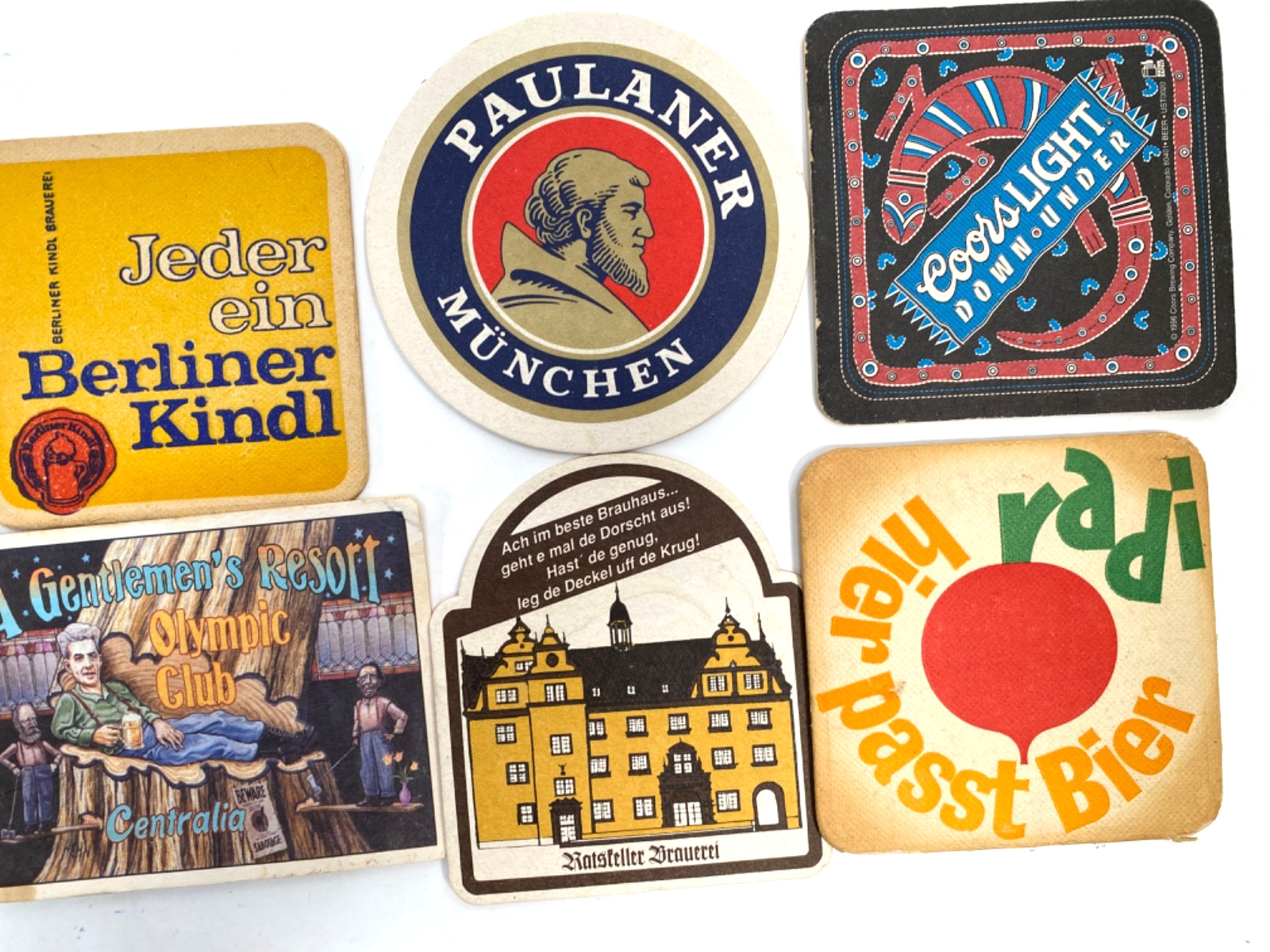 BEER COASTERS - GIANT LOT OF 550+ American, German & Microbrewery Beers COLORFUL