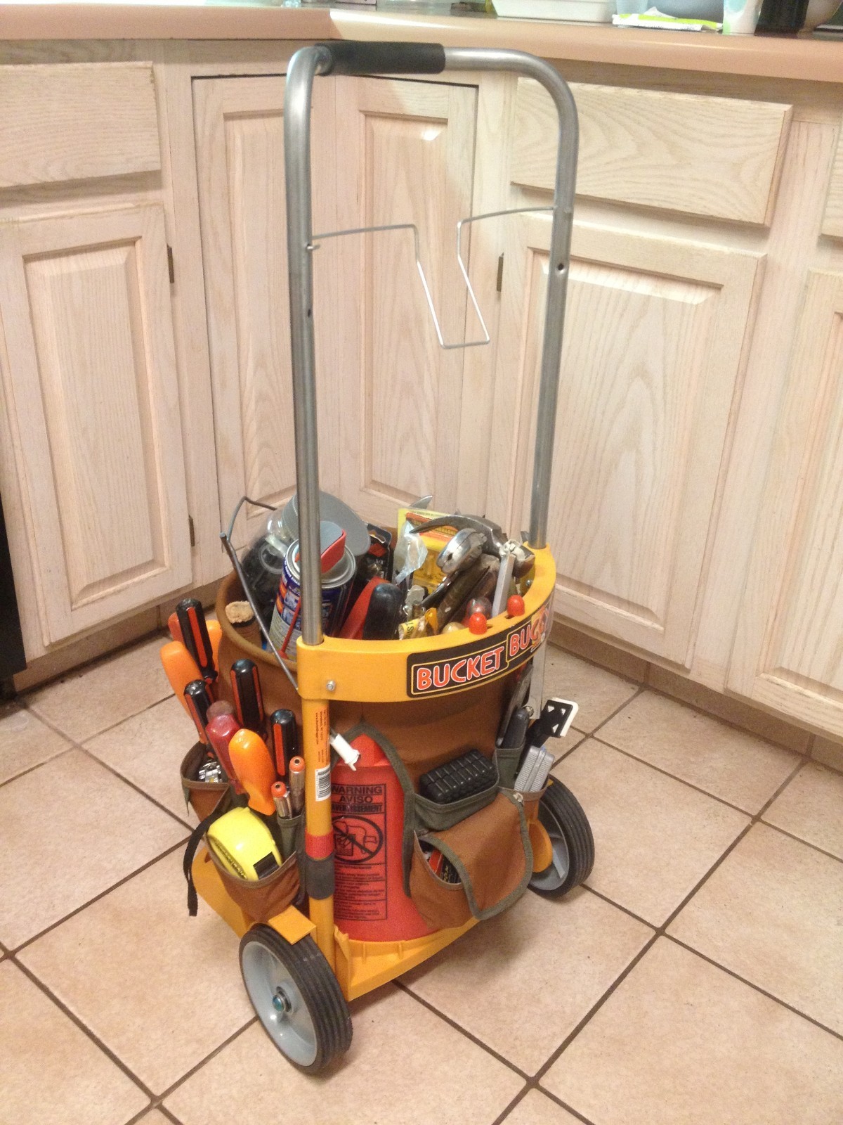 Bucket Buggy Rolling Cart, 5 - 7 Gallon Buckets, Paint, Tools (bucket not incl.)