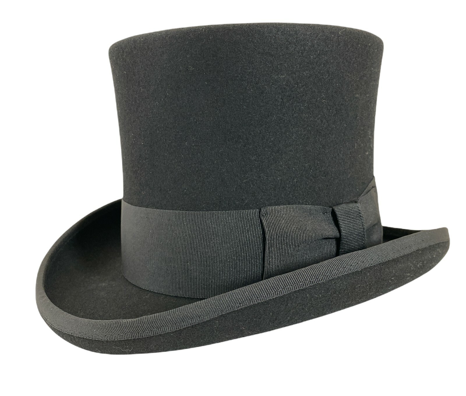Black Tophat Wool Felt Victorian Costume Slash Mad Hatter Steampunk Rock Top Hat