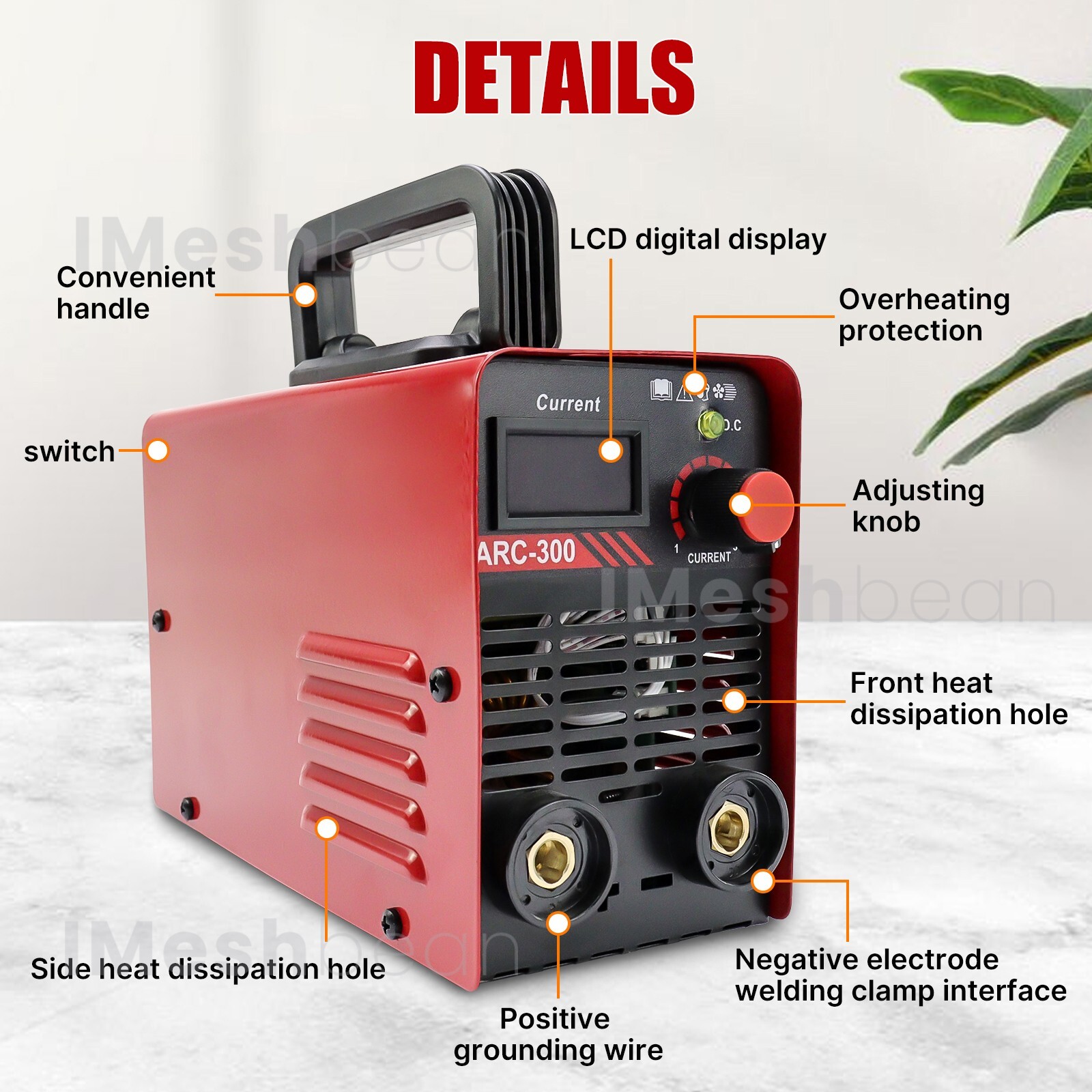 300AMP Mini IGBT ARC Welding Machine Inverter DC MMA Electric Welder Stick 110V