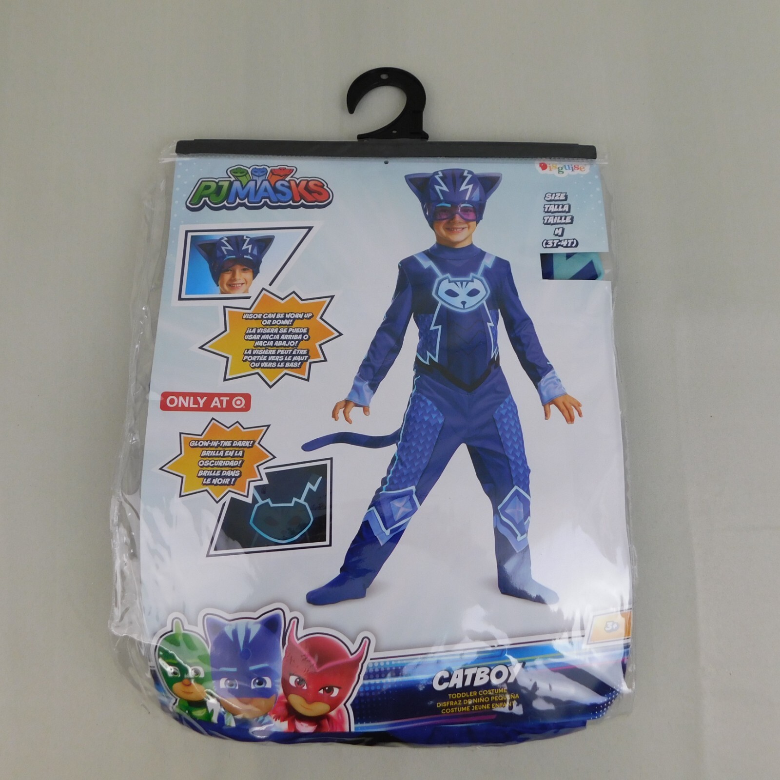 PJ Masks Toddler Catboy Glow in the Dark Jumpsuit Costume - 3T-4T #C405