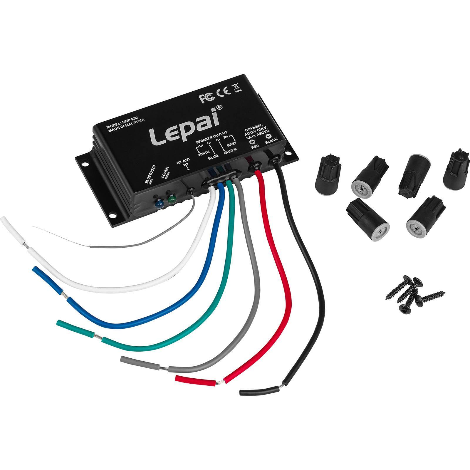 Lepai LWP-250 2 x 50W Outdoor/Marine Bluetooth 5.0 Mini Amplifier with Mounting
