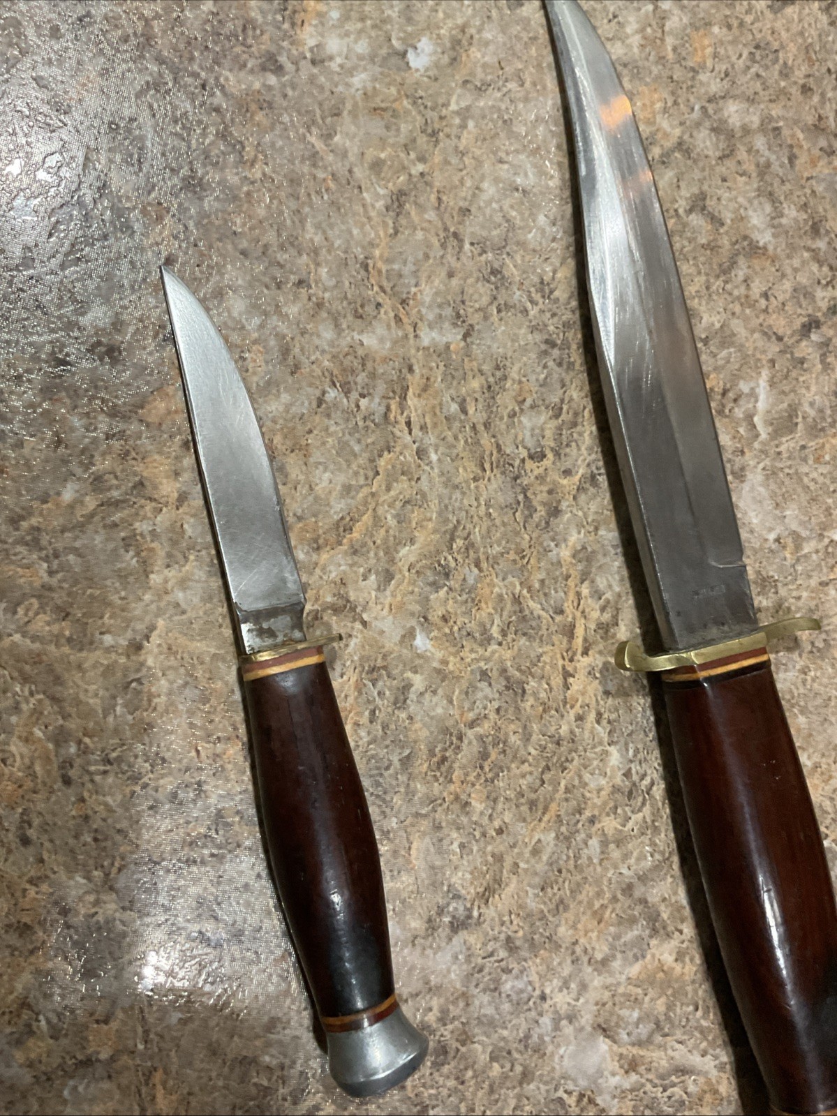 Armeso Piggy Back Solingen Bowie Fixed Blade Knife Used