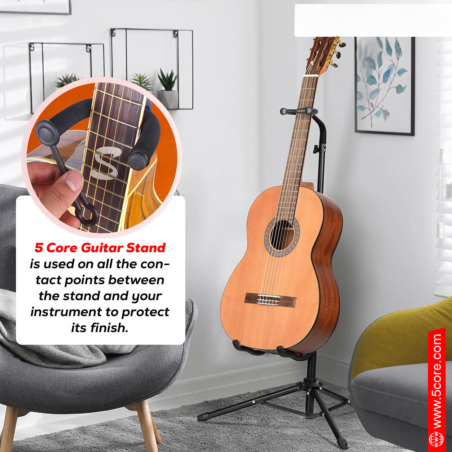 Guitar Stand Floor Adjustable Fold Tripod Acoustic Electric Cello Upright Stand