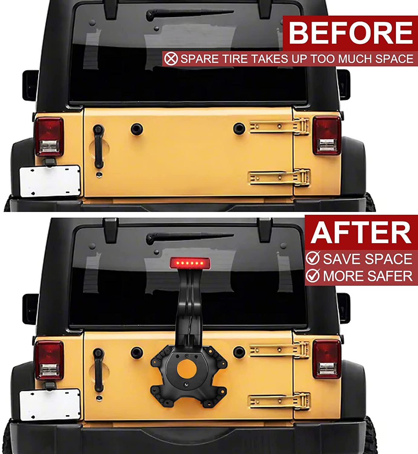 Spare Tire Bracket For Jeep Wrangler JK 2007 2008 2009 2010-2018 55397217AJ US