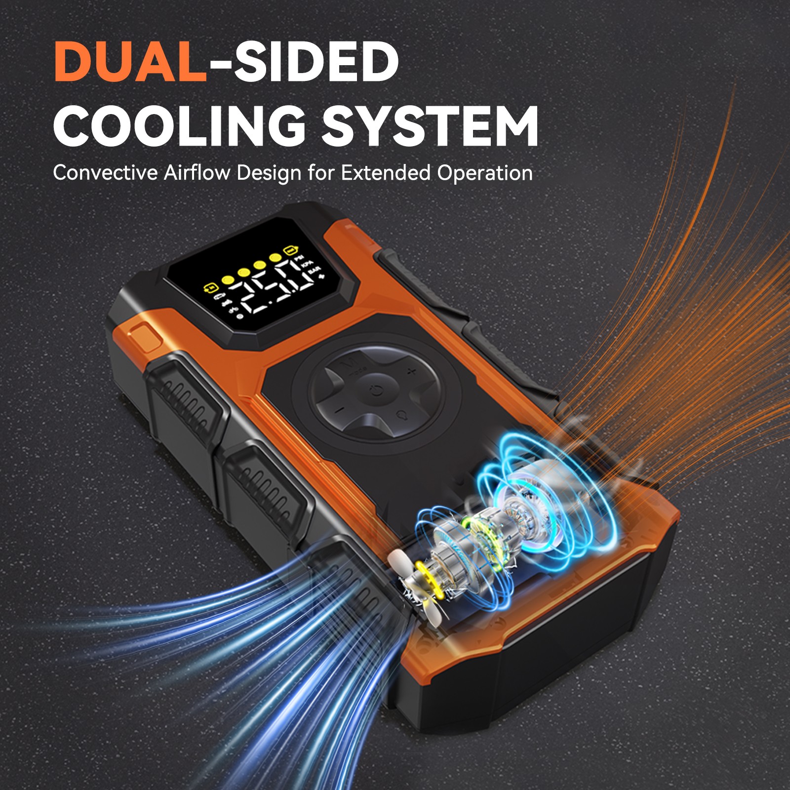 8000A Featou Car Jump Starter with Air compressor ortable 12V BatteryBooster Box