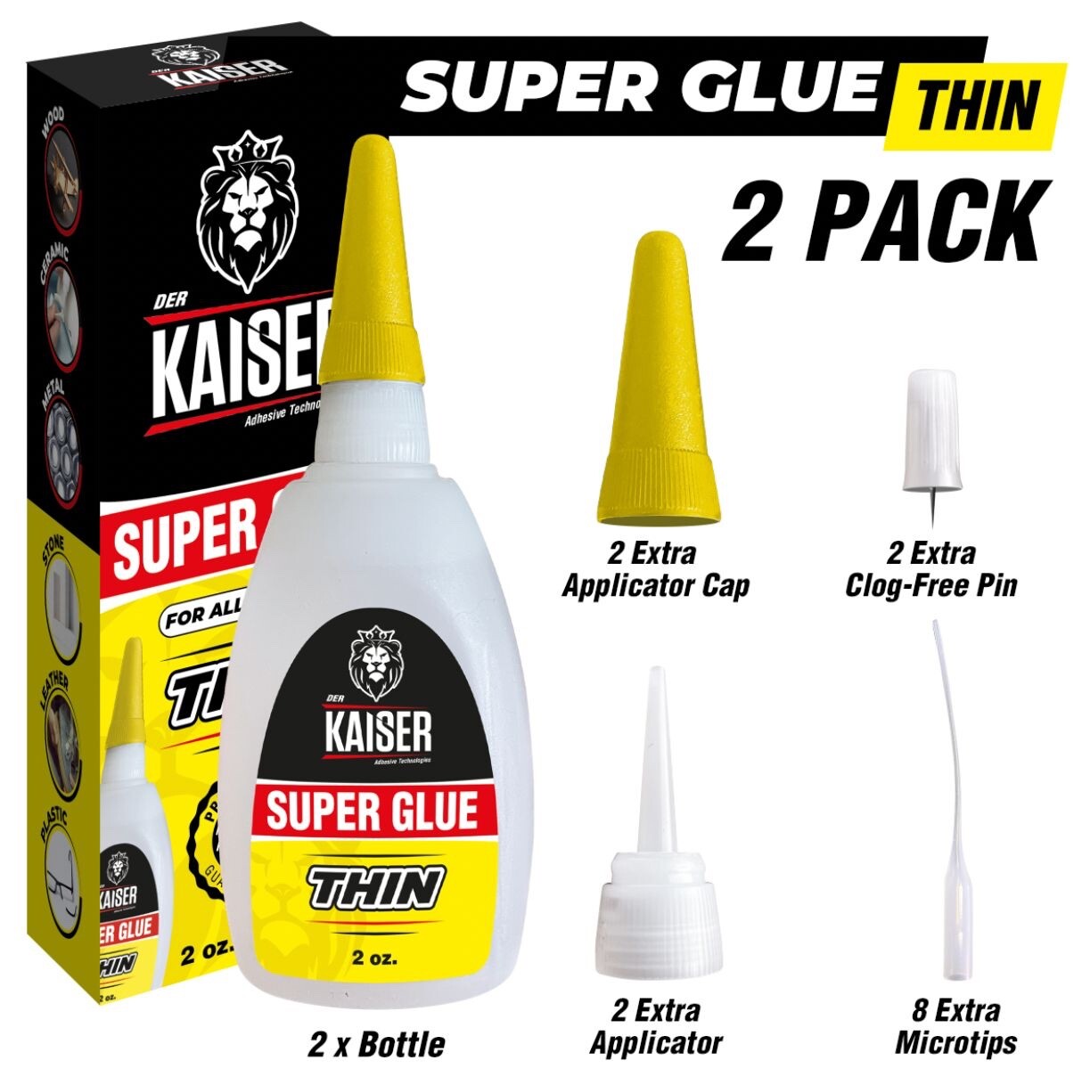 Der Kaiser Thin Cyanoacrylate (CA) Super Glue 4oz