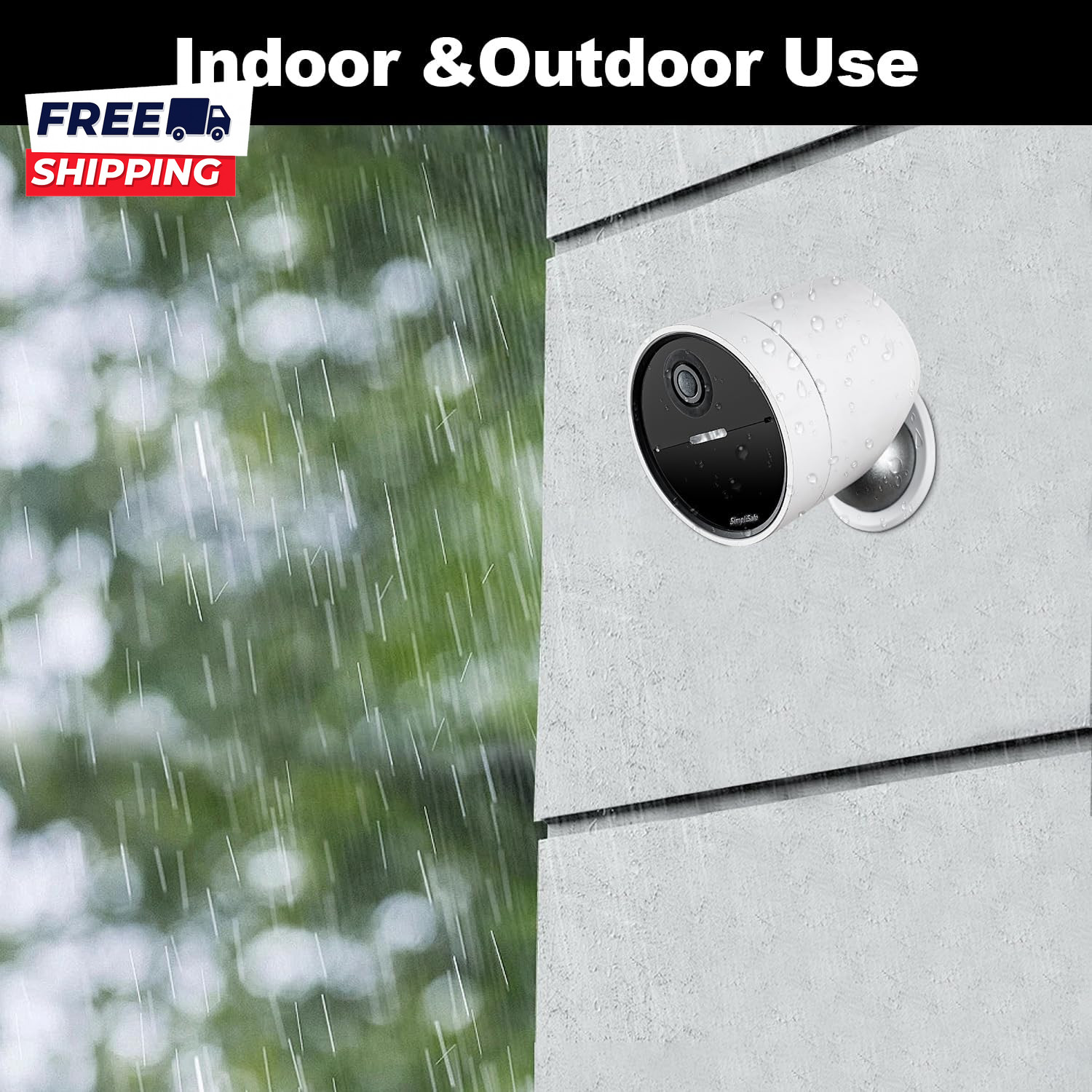 2 Pack Metal Wall Mount Compatible with Simplisafe Wireless Outdoor Security Cam