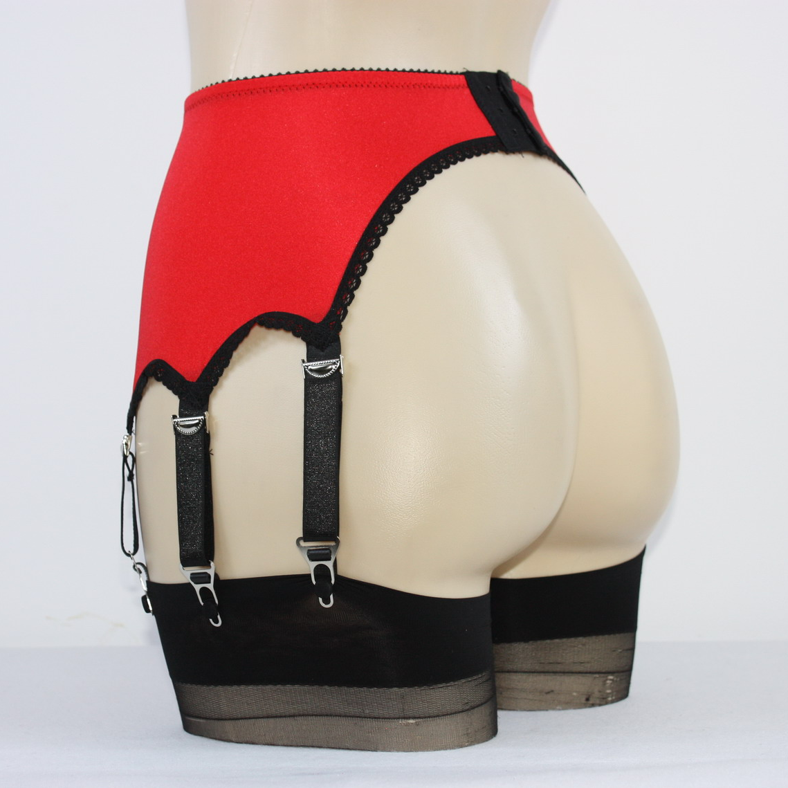 Alacki Retro Style 8 Straps Garter Belts Plain Color Suspender Belt Underwear