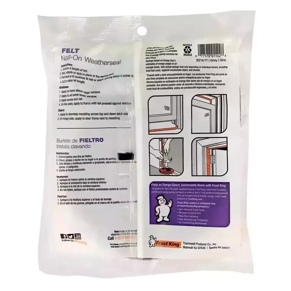 1-1/4 In. X 17 Ft. Nail-On Felt Weather Seal