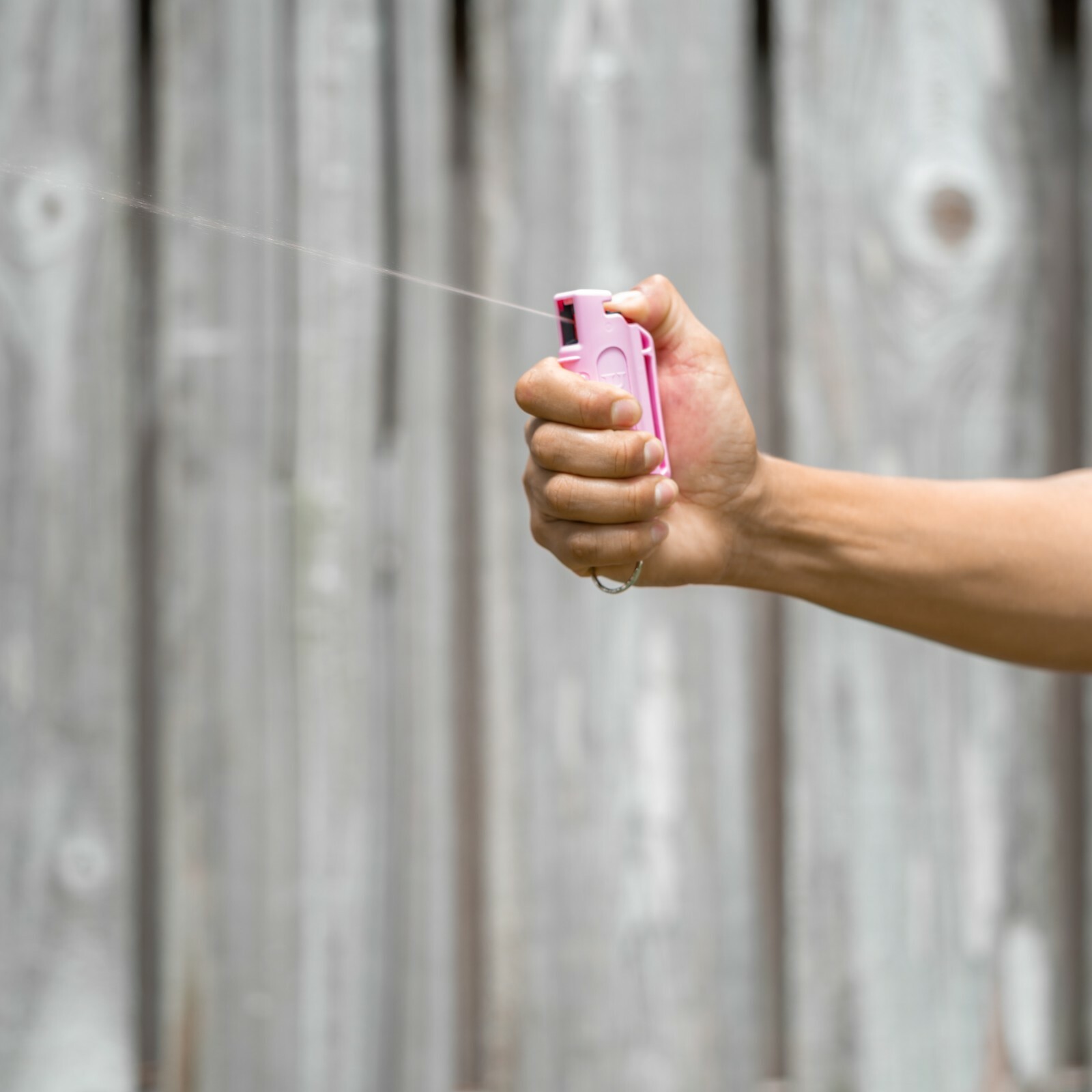 2 Police Magnum pepper spray .50oz pink molded keychain self defense protection