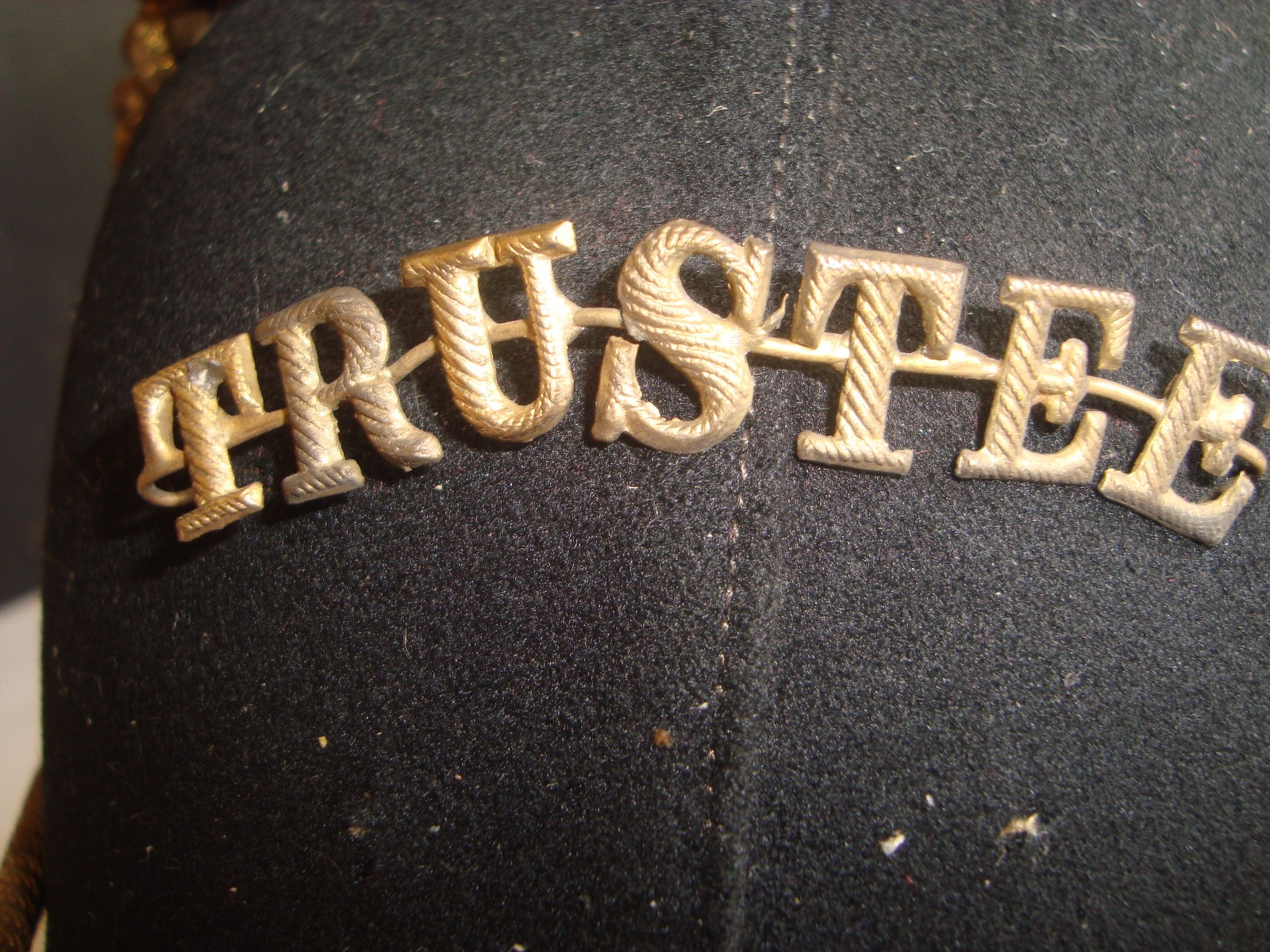 Rare Original 1880's ? Military Officer Dress Hat HDD No. 3 Trustee Cross Rifles