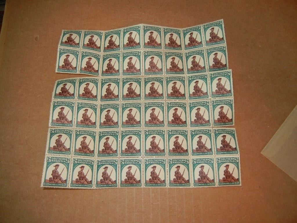 Southern Rhodesia - Issued:  1 November 1943 - LOT OF 50 2d Mounted Pioneer MNH