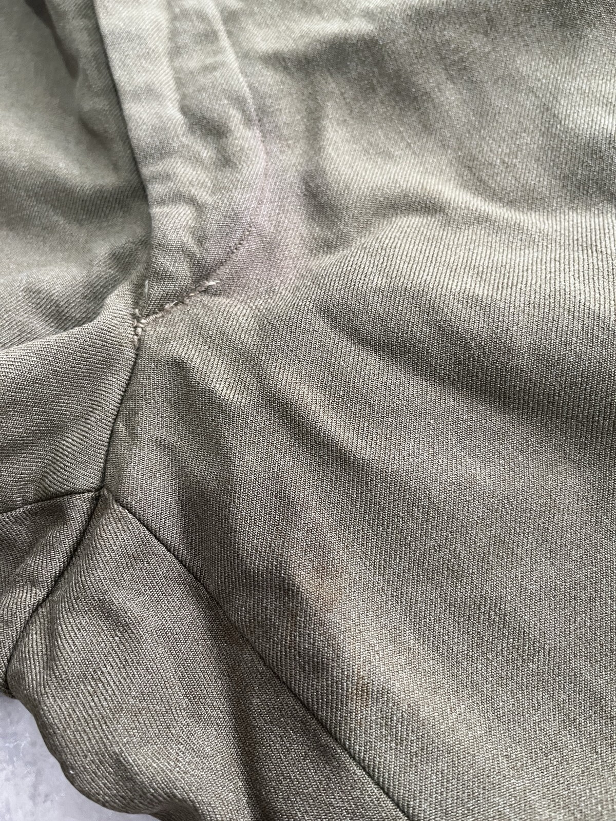 WWII WW2 US Army Light Shade Wool Field Trousers 1942 34x31 Gas Flap Mustard OD