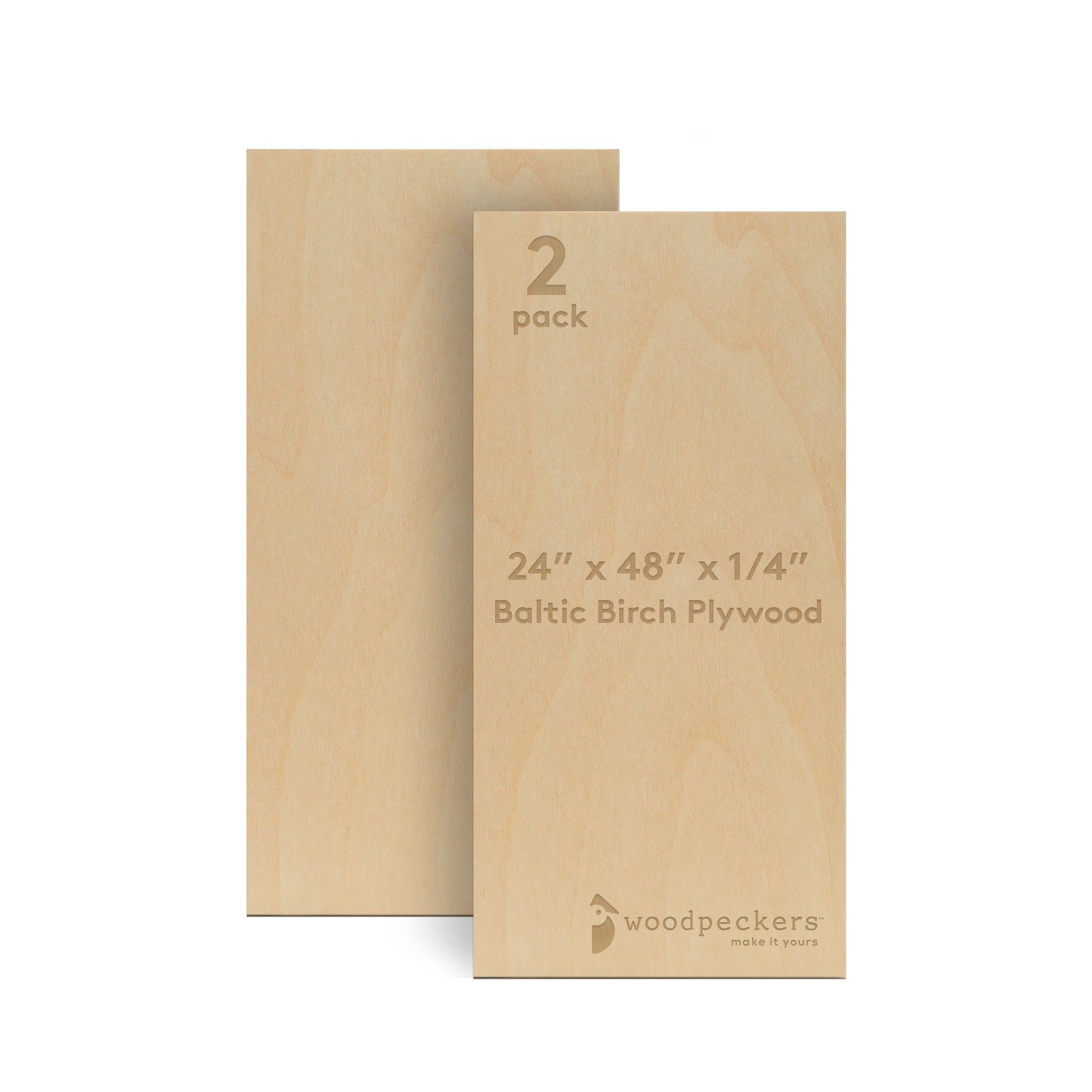 Baltic Birch Plywood, 6 mm 1/4 x 24 x 48 Inch, B/BB Grade Sheets| Woodpeckers