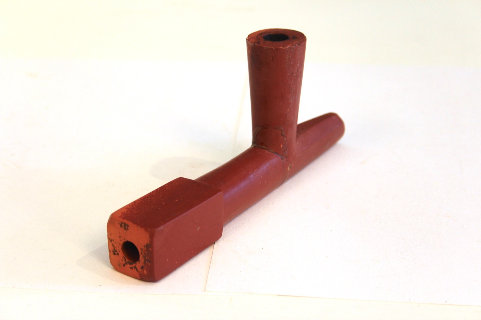 Antique Plains Indian Native American Carved Catlinite Stone Peace Pipe Bowl 7”