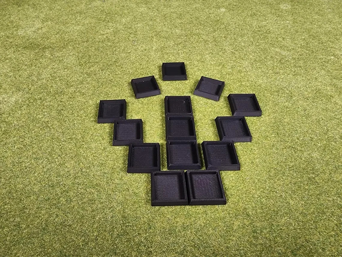 20mm Square To 25mm Square Base Adapters - Base Conversions Wargaming